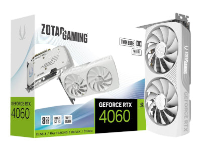 ZOTAC GAMING GeForce RTX 4060 Twin Edge OC 8GB 1xHDMI 3xDP Blanc